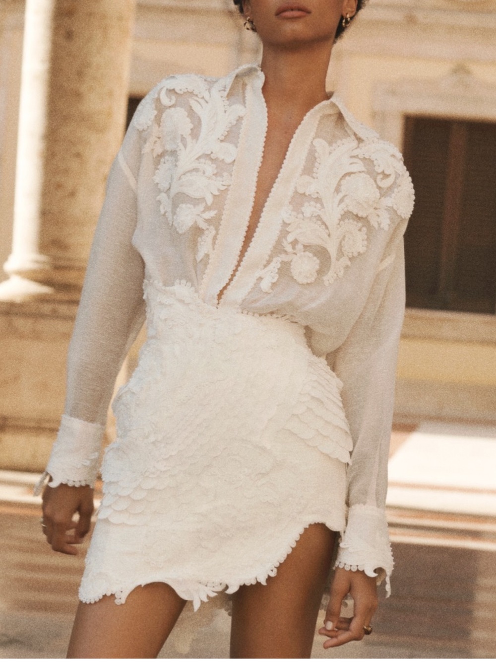 Zimmermann Tama Filigree Skirt and Blouse set